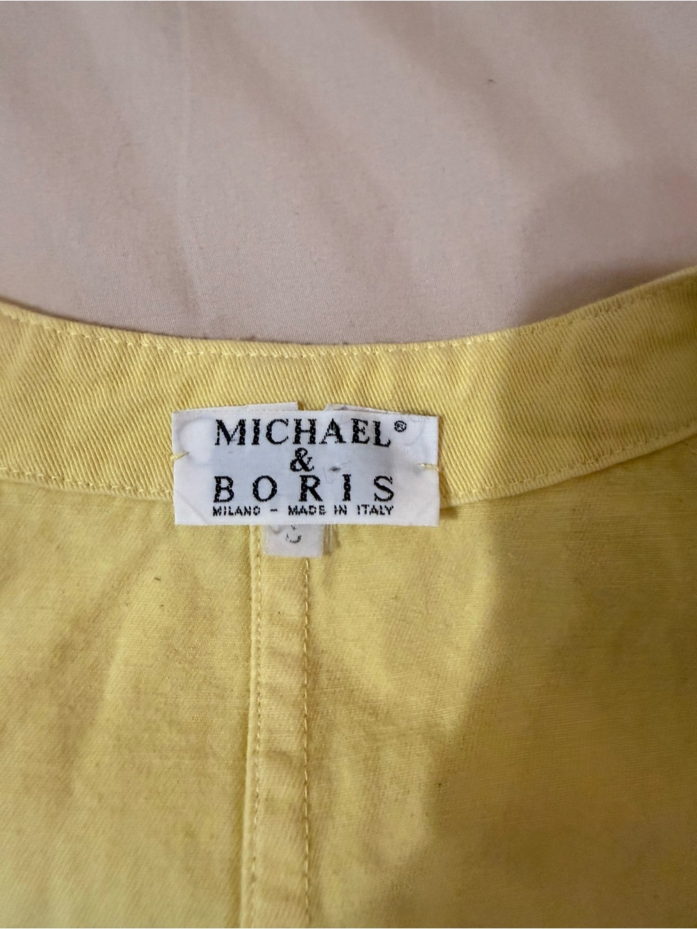 Michael & Boris Milano Italian Yellow Cropped Jacket - Picture 4 of 6